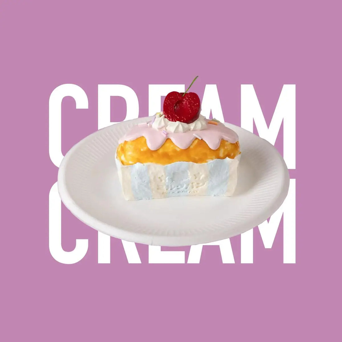 Creamy Tree Cherry Bar Cake Squishy Toy