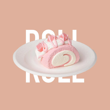 Peach Swiss Roll Squishy Toy