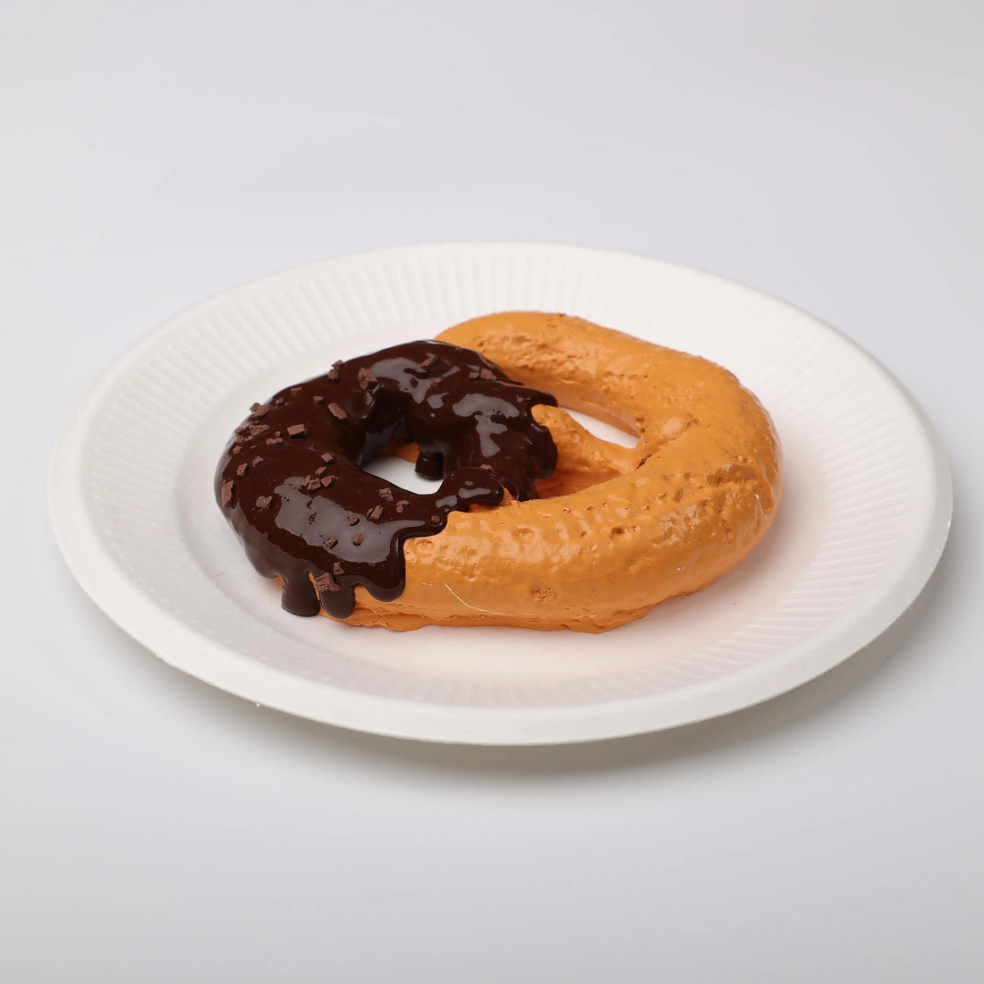 Chocolate Pretzel Bun Squishy Toy