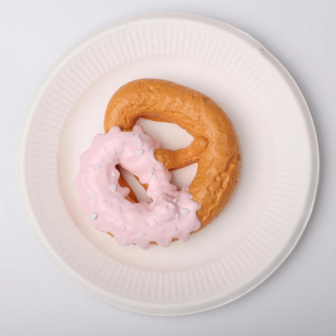 Strawberry Pretzel Bun Squishy Toy