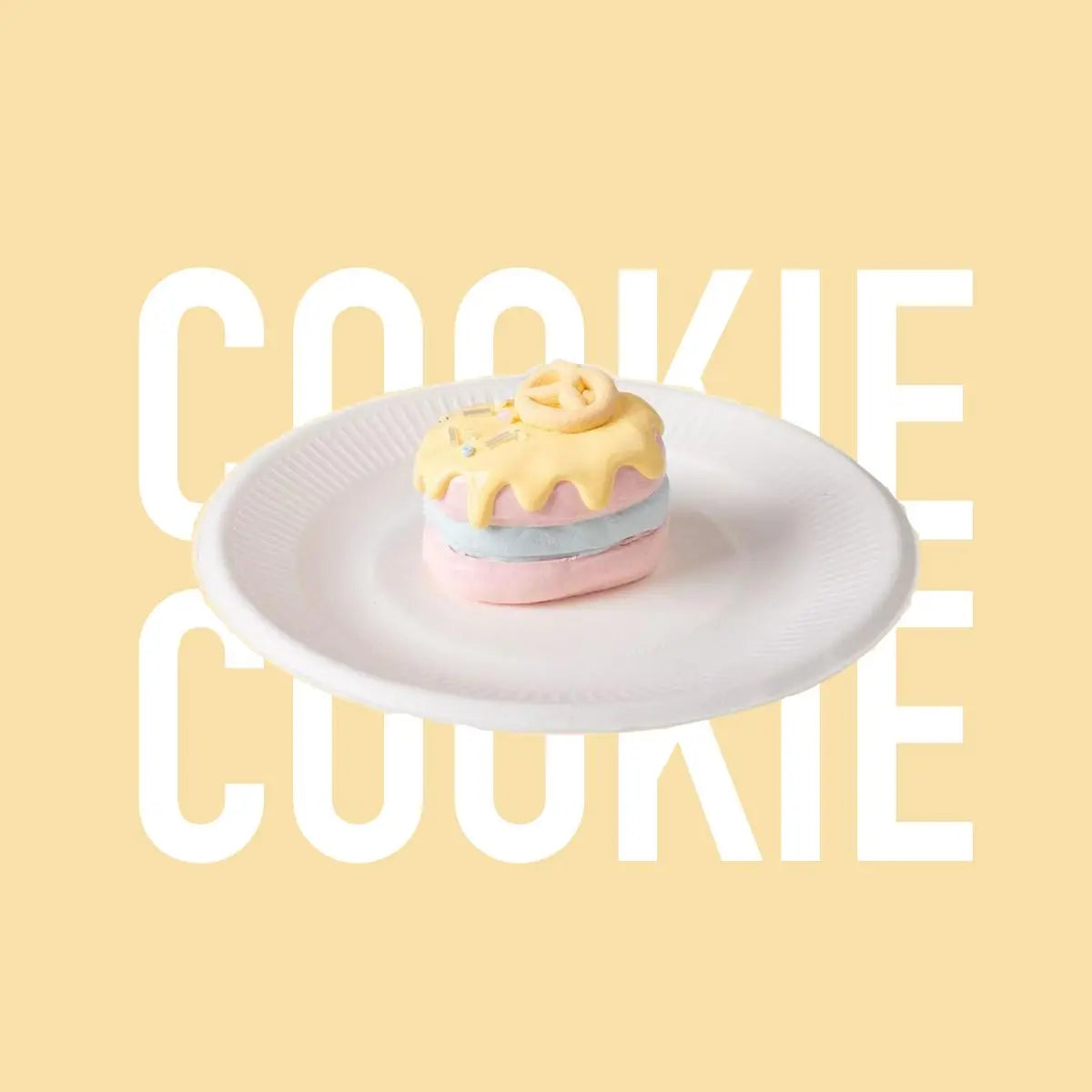 White Chocolate Sandwich Cookie Squishy Toy