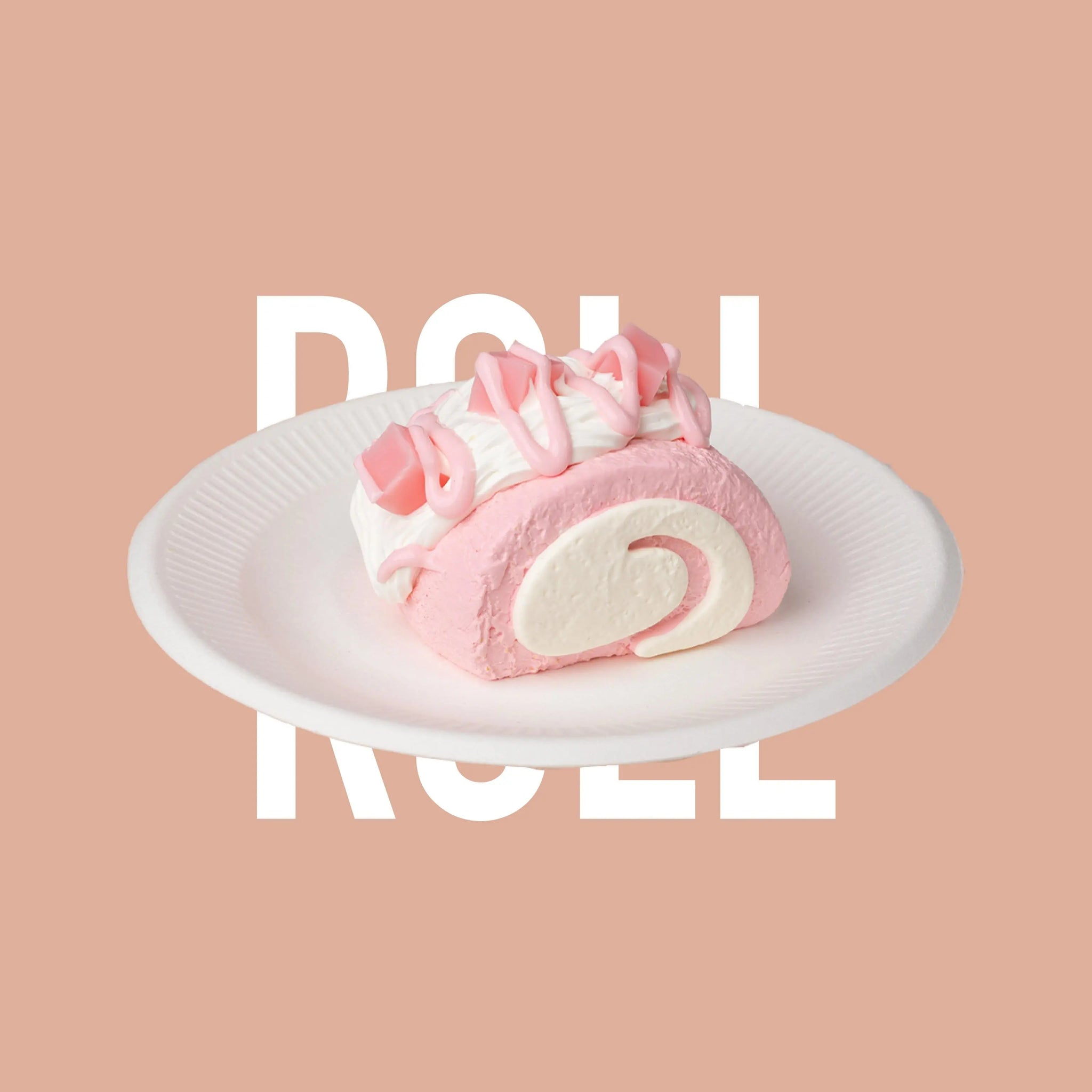 Peach Swiss Roll Squishy Toy