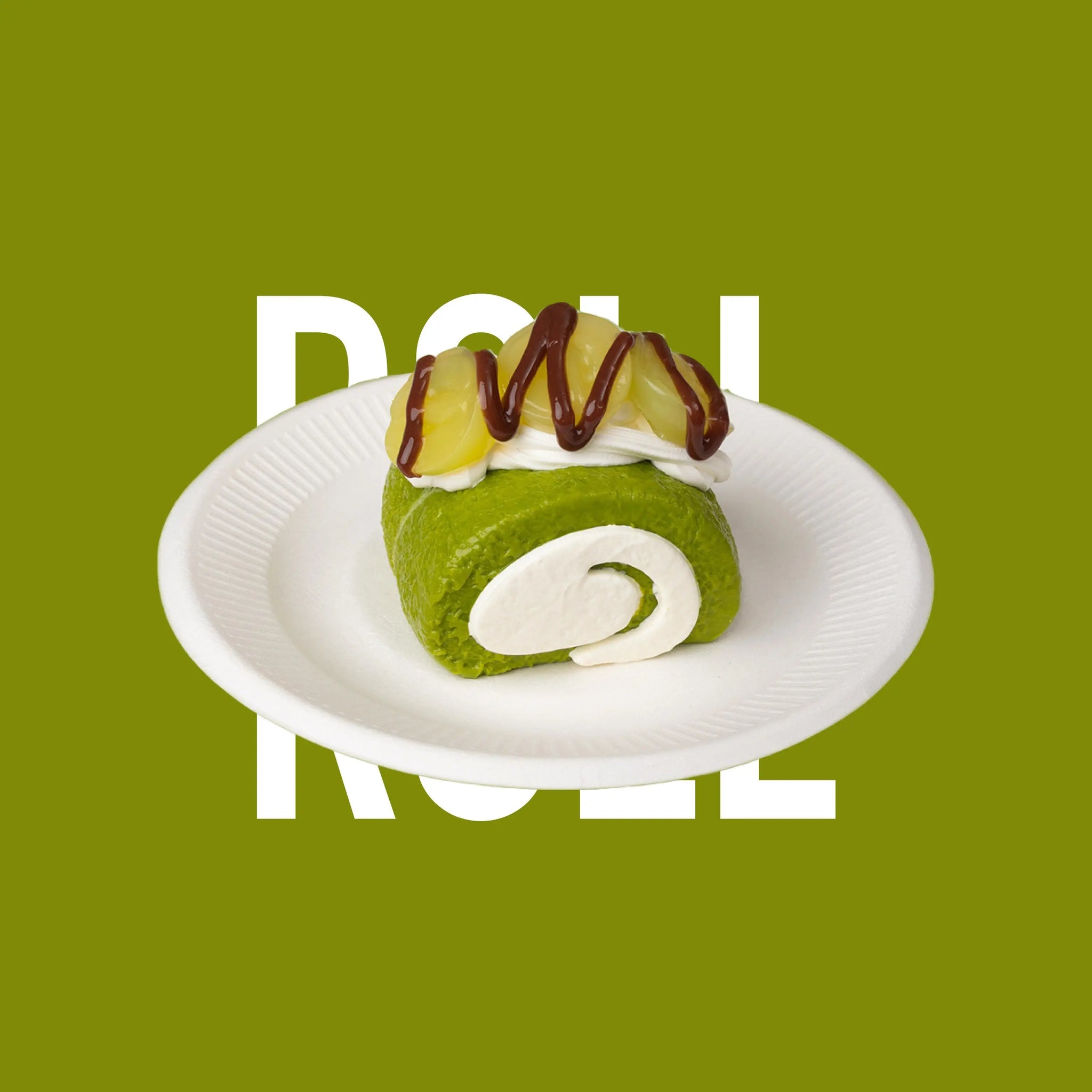Green Grape Swiss Roll Squishy Toy