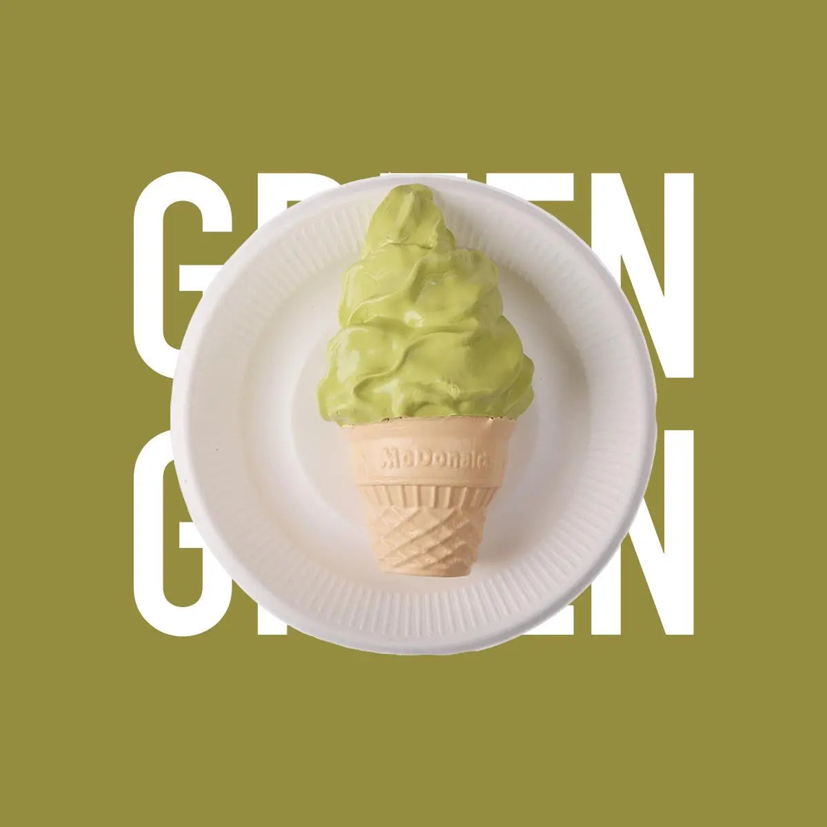 Creamy Tree Matcha Ice Cream Cone Squishy Toy