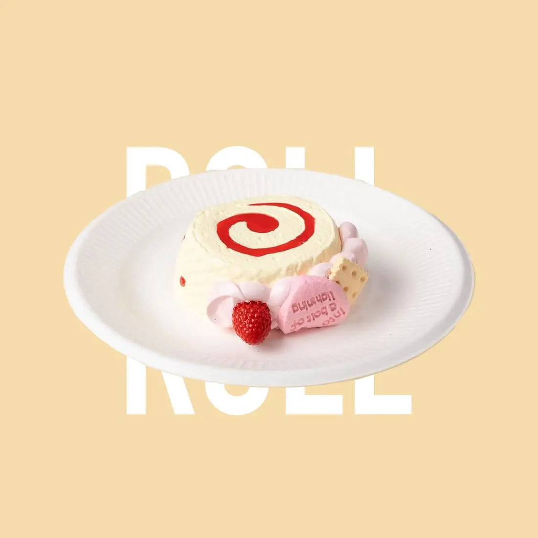 Creamy Tree Red Berry Swiss Roll Squishy Toy