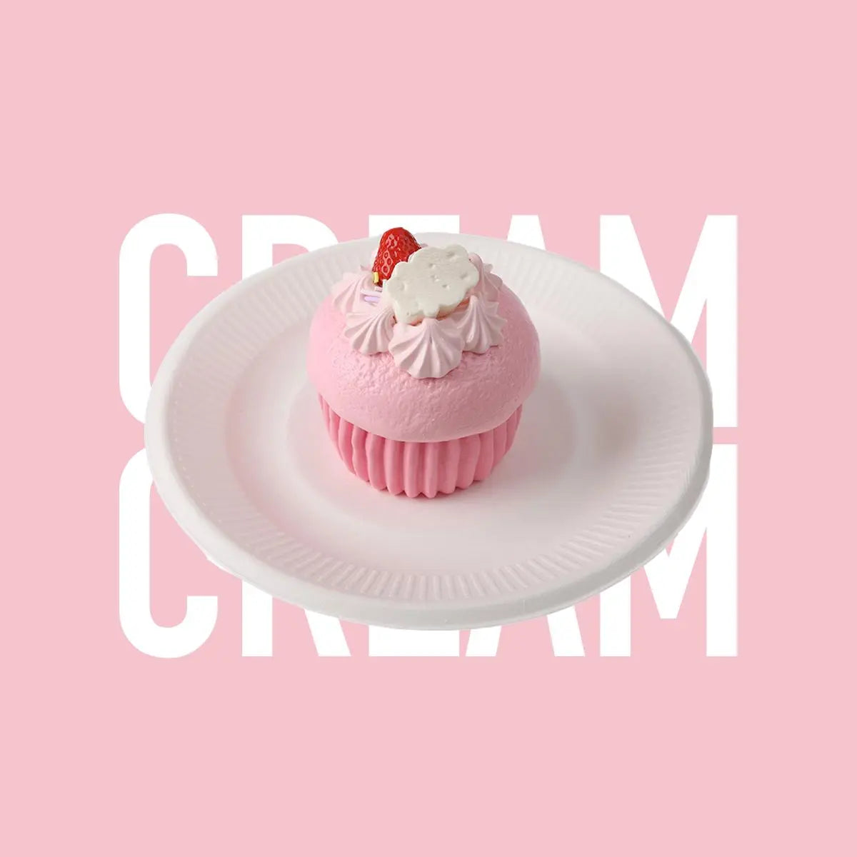 Creamy Tree P-Pink Cupcake Squishy Toy