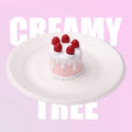 White & Pink Strawberry Mini Cake Squishy Toy CREAMY TREE