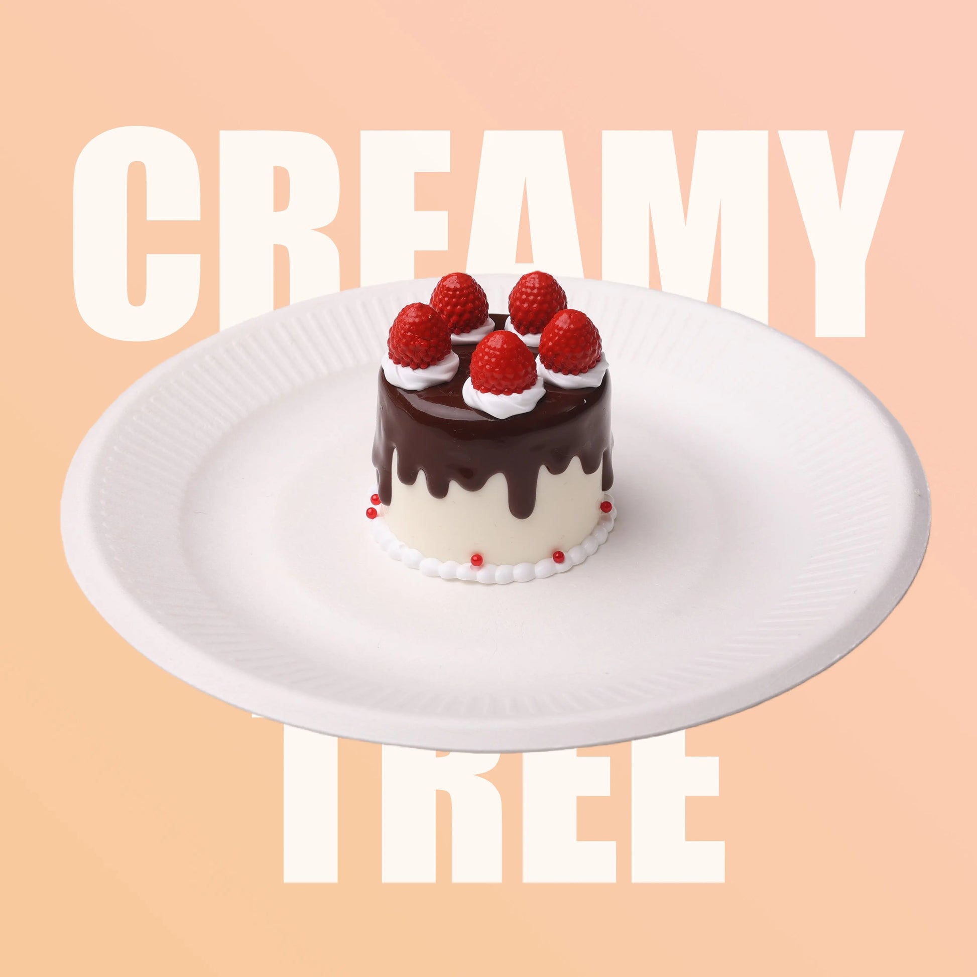 Chocolate Drizzle Strawberry Mini Cake Squishy Toy CREAMY TREE
