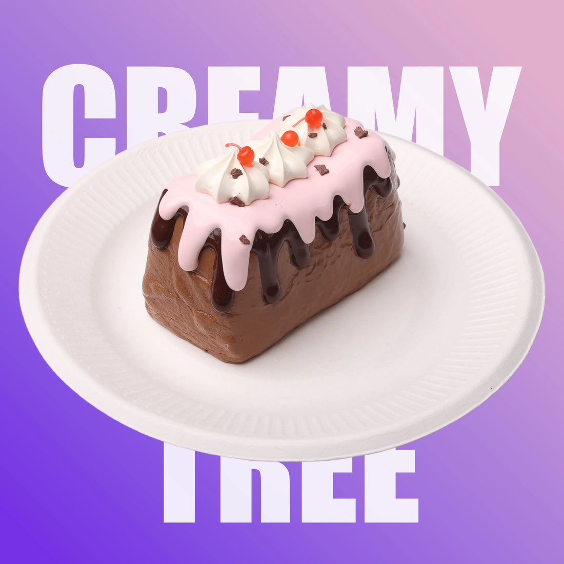 Chocolate Sauce Basque Cake Squishy Toy CREAMY TREE