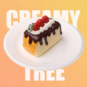 Raspberry Basque Cake Squishy Toy CREAMY TREE