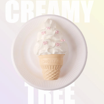Vanilla Ice Cream Cone Squishy Toy CREAMY TREE