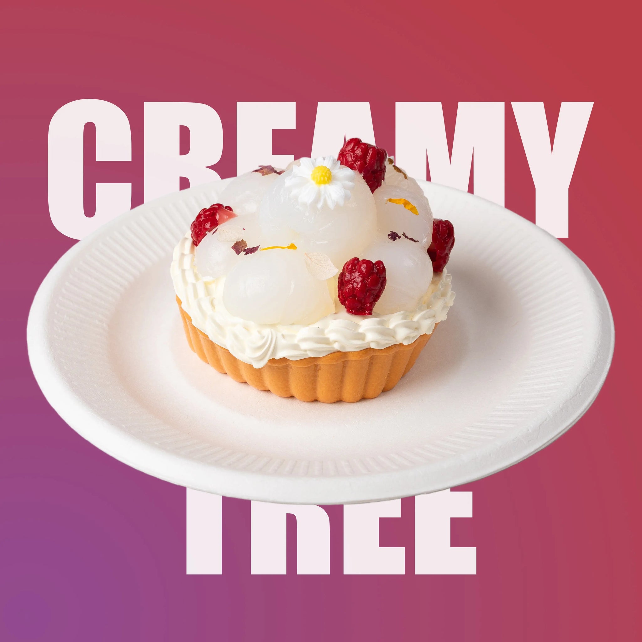 Lychee Tart Squishy Toy CREAMY TREE