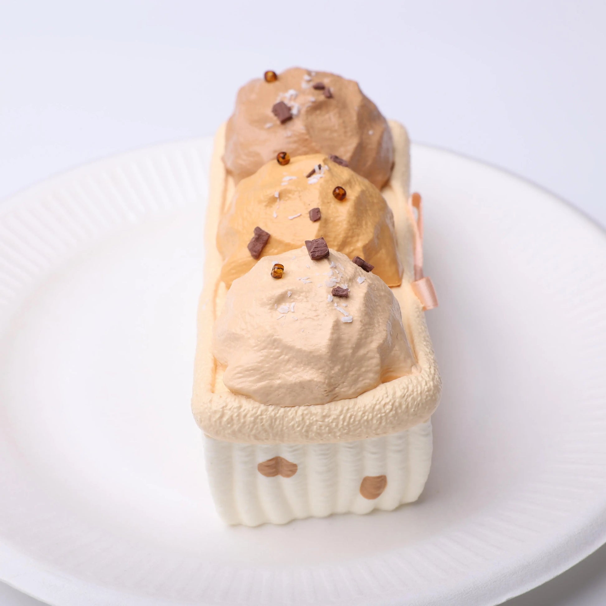 Brown Polka Dot Ice Cream Ball Squishy Toy CREAMY TREE