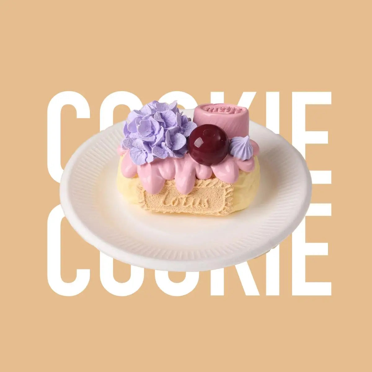 [Pre-order:ships in 7 days] Hydrangea Cherry Cookie Tart Squishy Toy