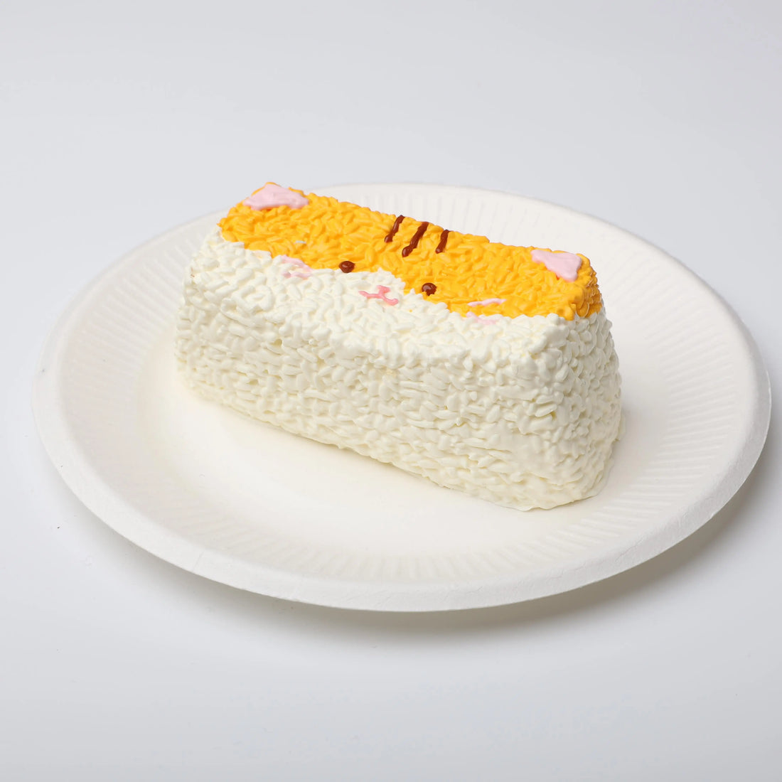 【CT160】Brown Tabby Cat Long Rice Ball Squishy Toy