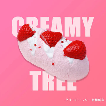 【CT233】【クリーム粘土】「人生は夢だらけ」イチゴパン スクイーズトイ 
