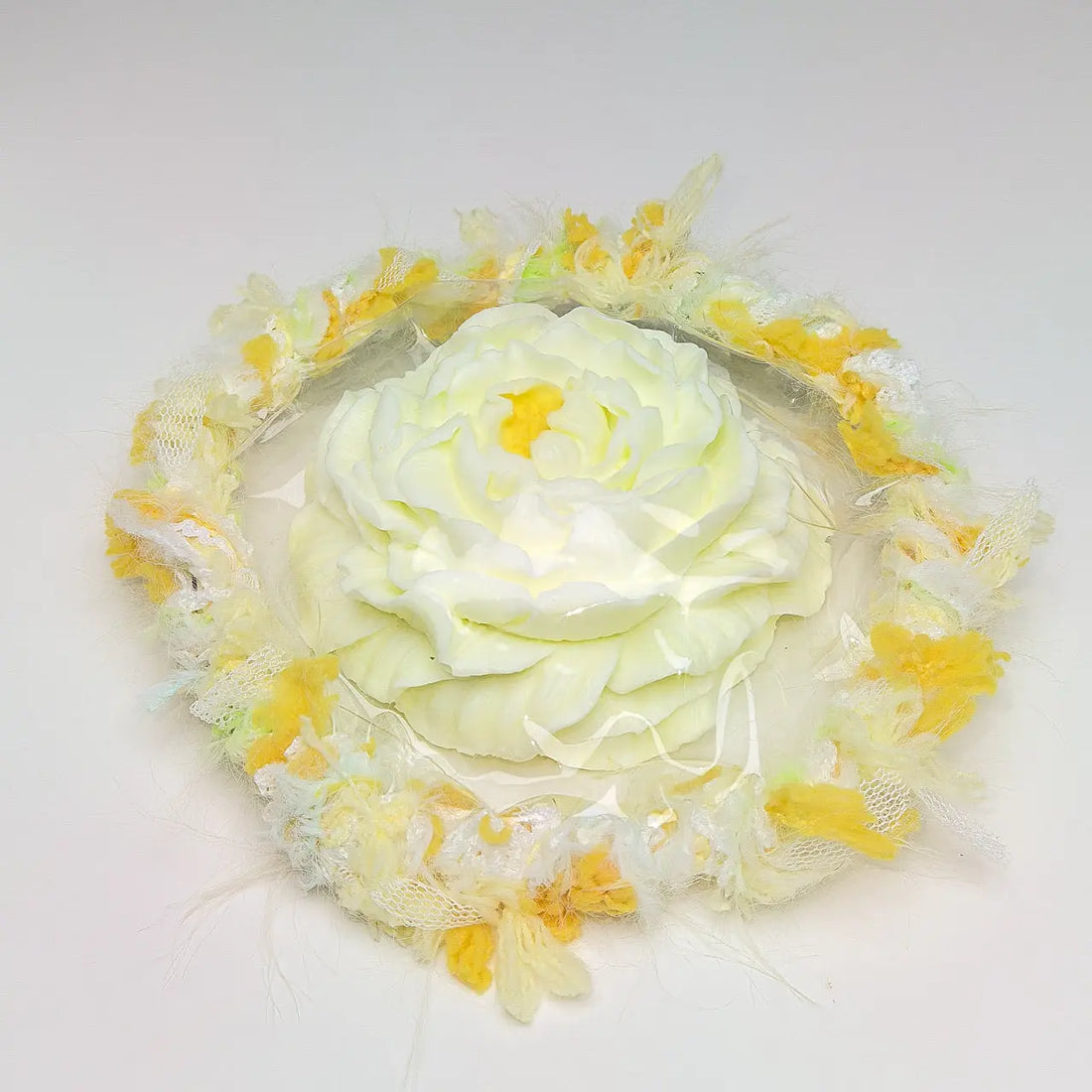 Creamy Tree Yellow Rose Squishy Toy