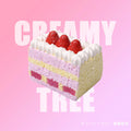 【CT222】Strawberry Striped Square Cake Squishy Toy CREAMY TREE