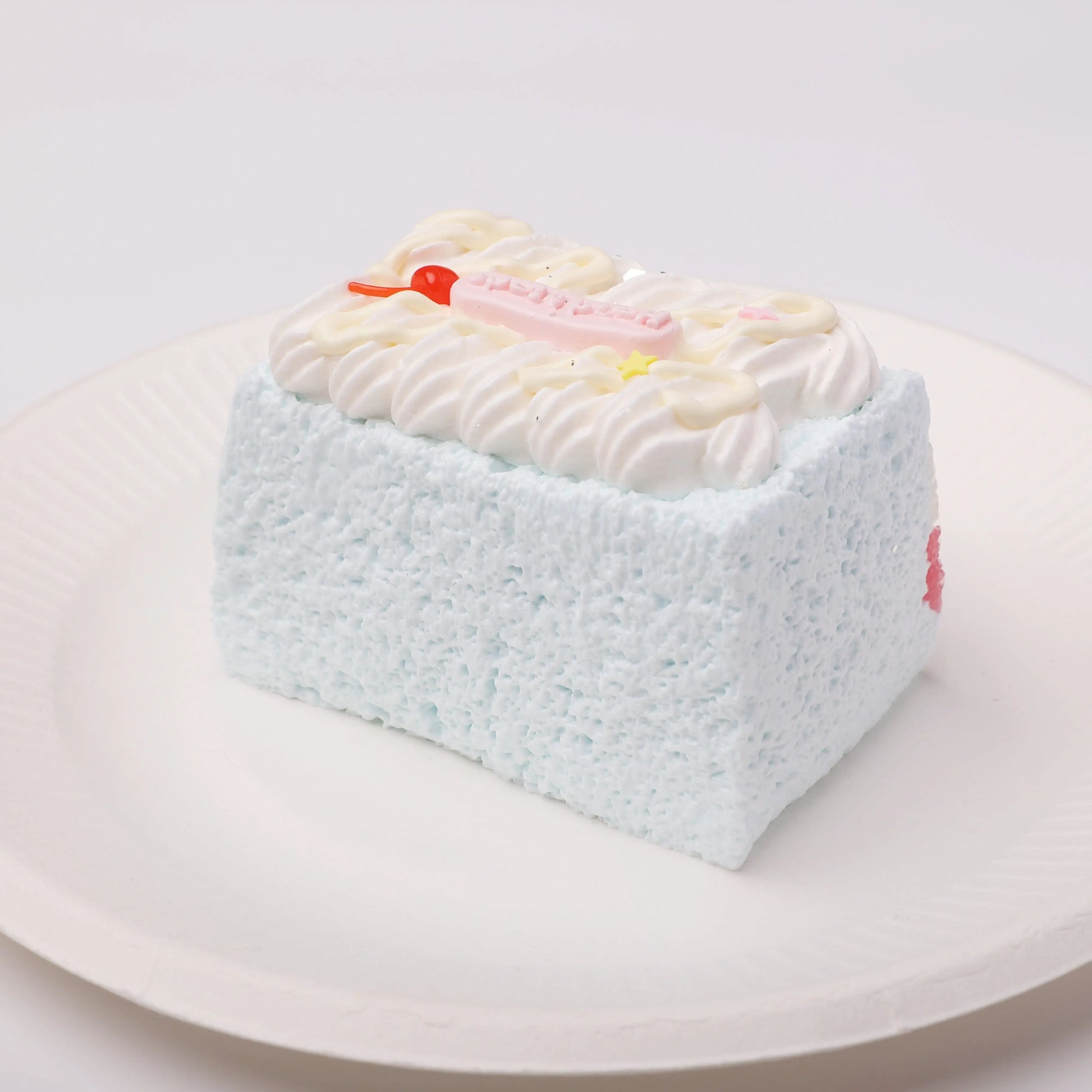 【CT226】Blue Striped Square Cake Squishy Toy CREAMY TREE