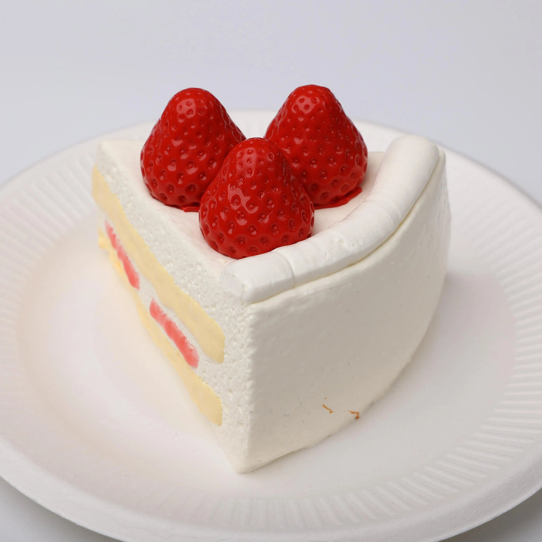 Strawberry Corner Cut Cake Squishy Toy