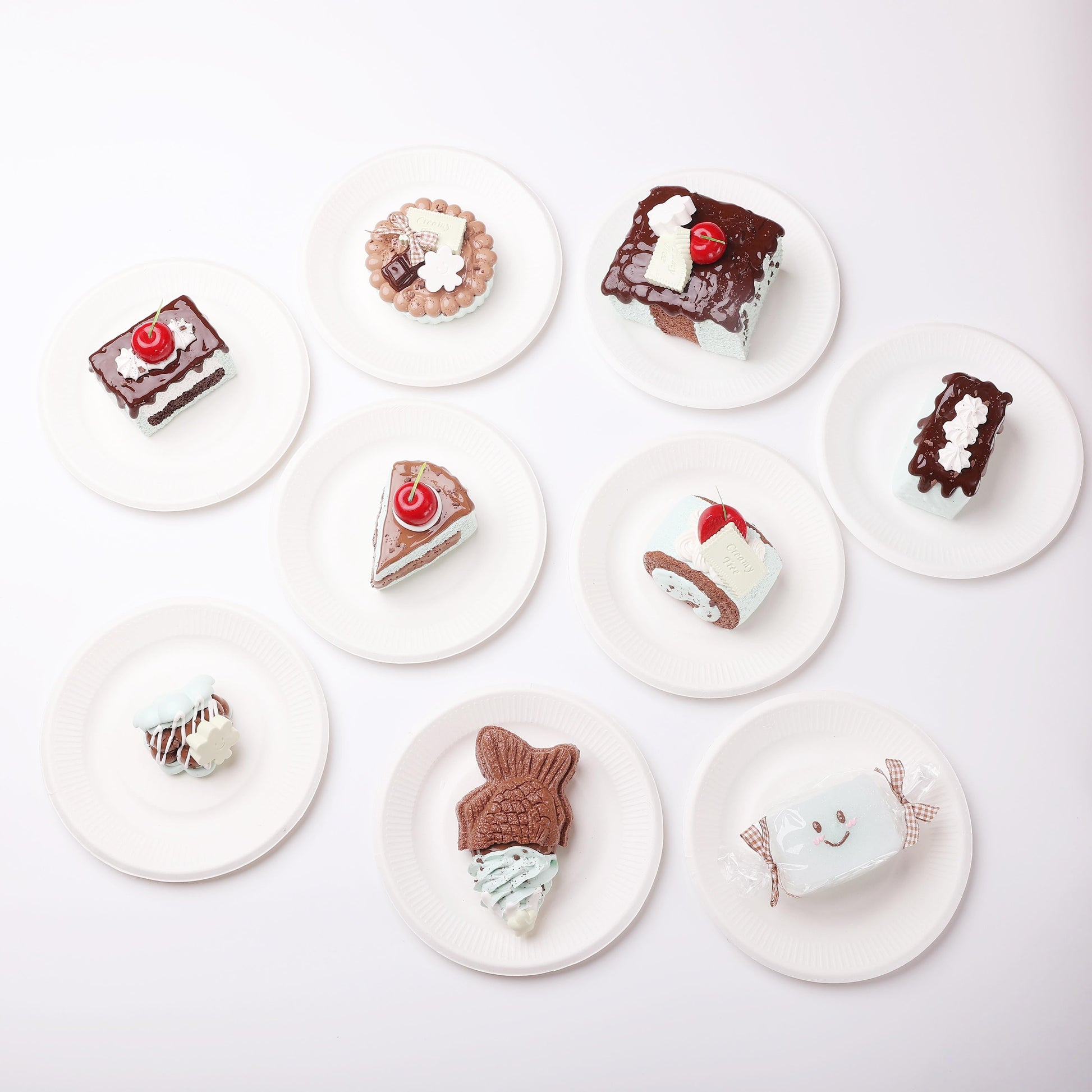 New Arrival [CT253] Cream Clay: Treemie Mint Chocolate Ice Cream Cone Silicone Squeeze Toy — a toy that provides slow rebound for stress relief CREAMY TREE