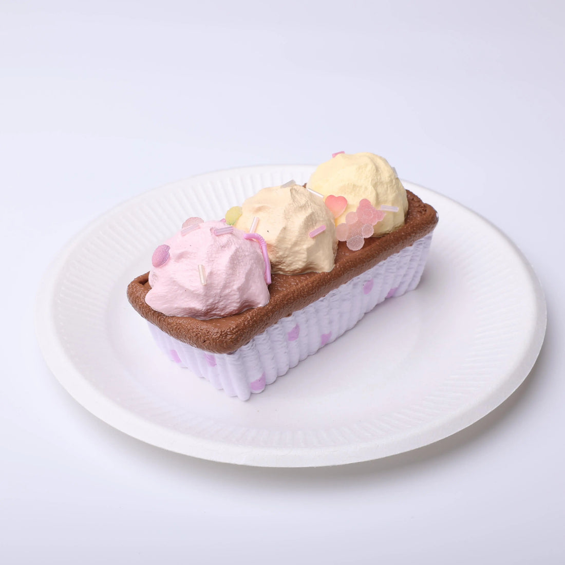 Purple Polka Dot Ice Cream Ball Squishy Toy CREAMY TREE