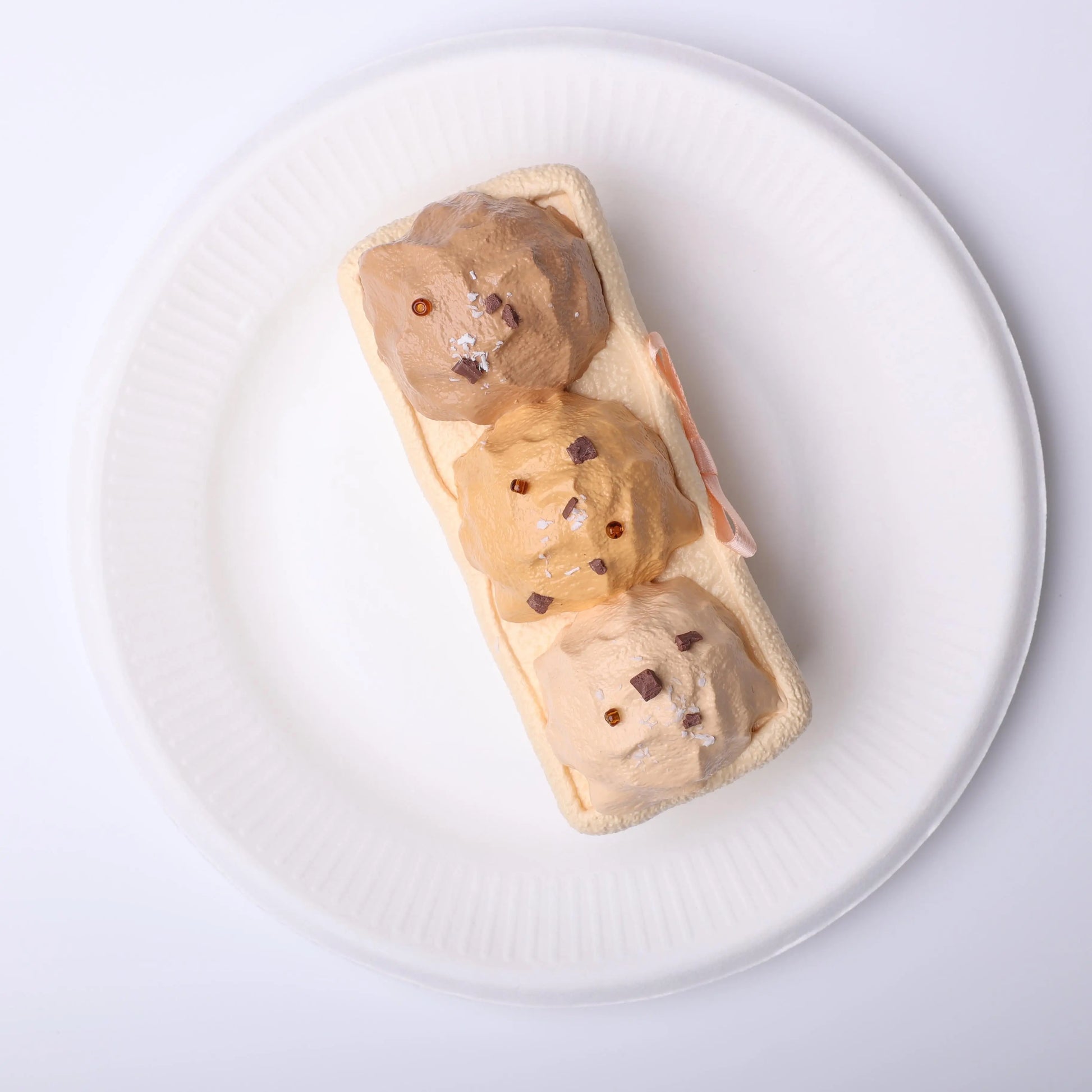 Brown Polka Dot Ice Cream Ball Squishy Toy CREAMY TREE