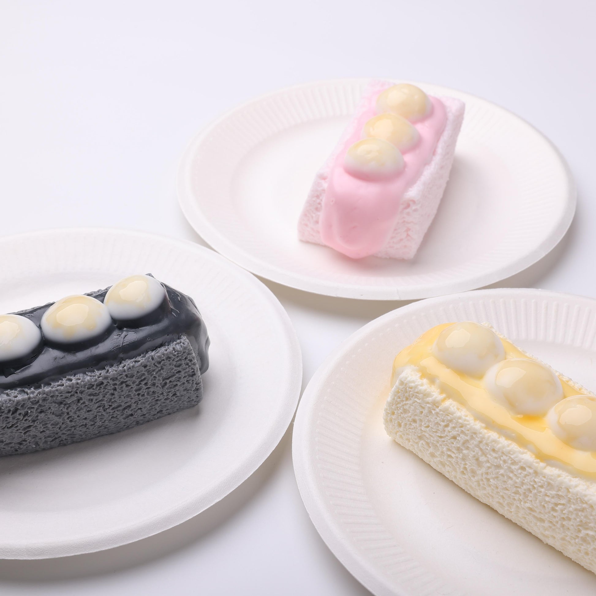 New [CT248] Cream Clay — Cheese & Soy Milk Toast Silicone Squeeze Toy, Stress Relief Toy CREAMY TREE