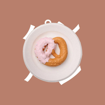 Strawberry Pretzel Bun Squishy Toy