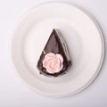 Rose Black Chocolate Cake Slice Squishy Toy CREAMY TREE