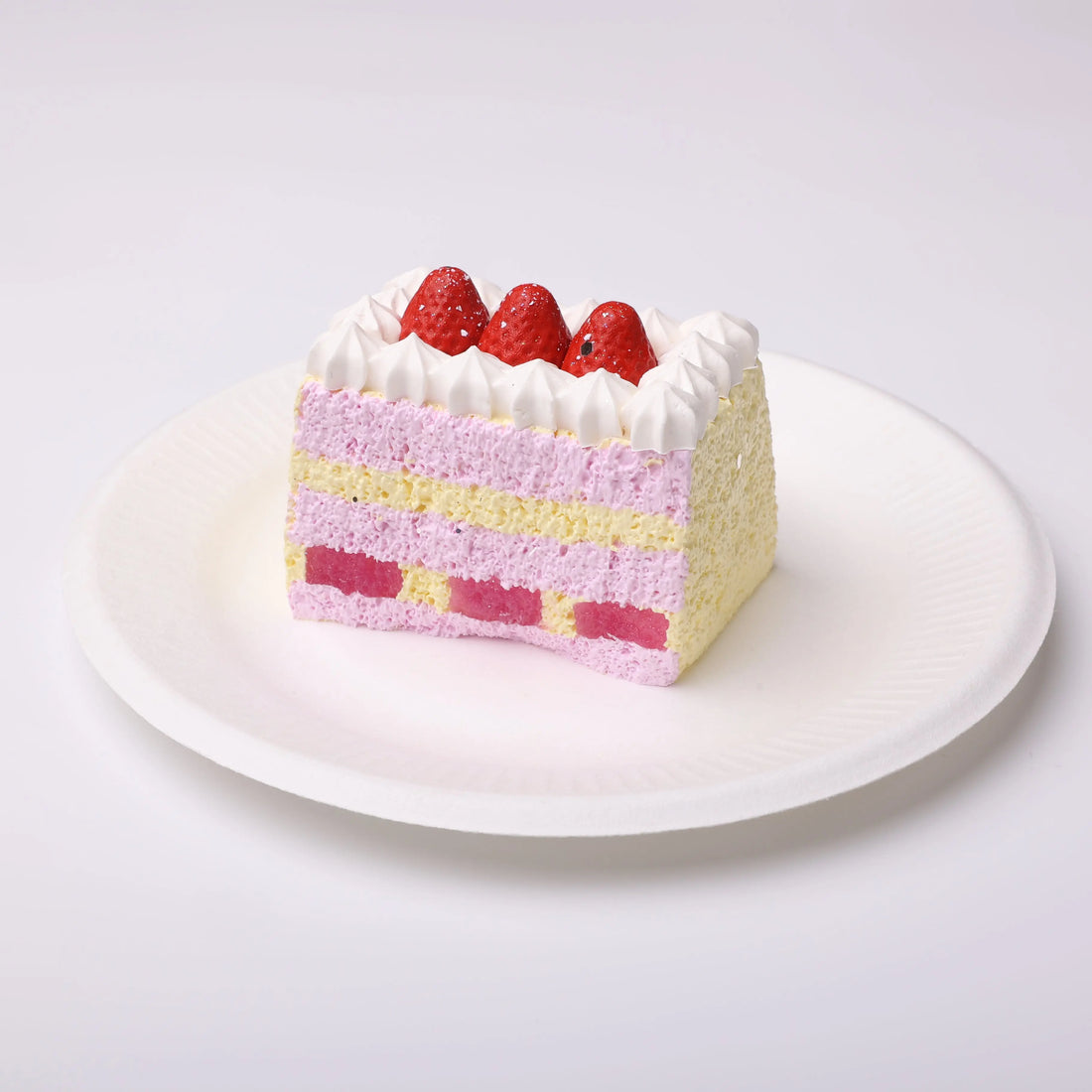 【CT222】Strawberry Striped Square Cake Squishy Toy