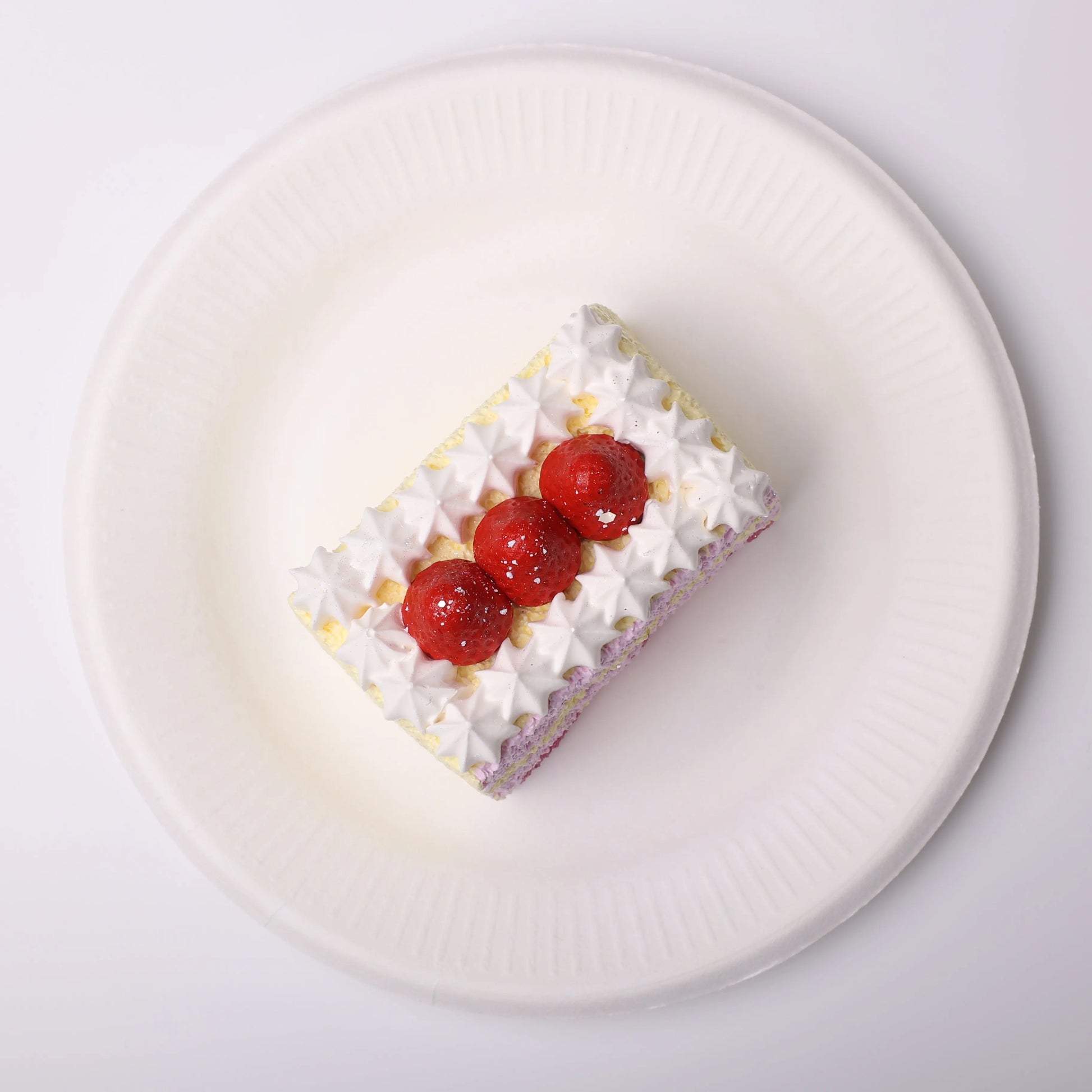 【CT222】Strawberry Striped Square Cake Squishy Toy CREAMY TREE