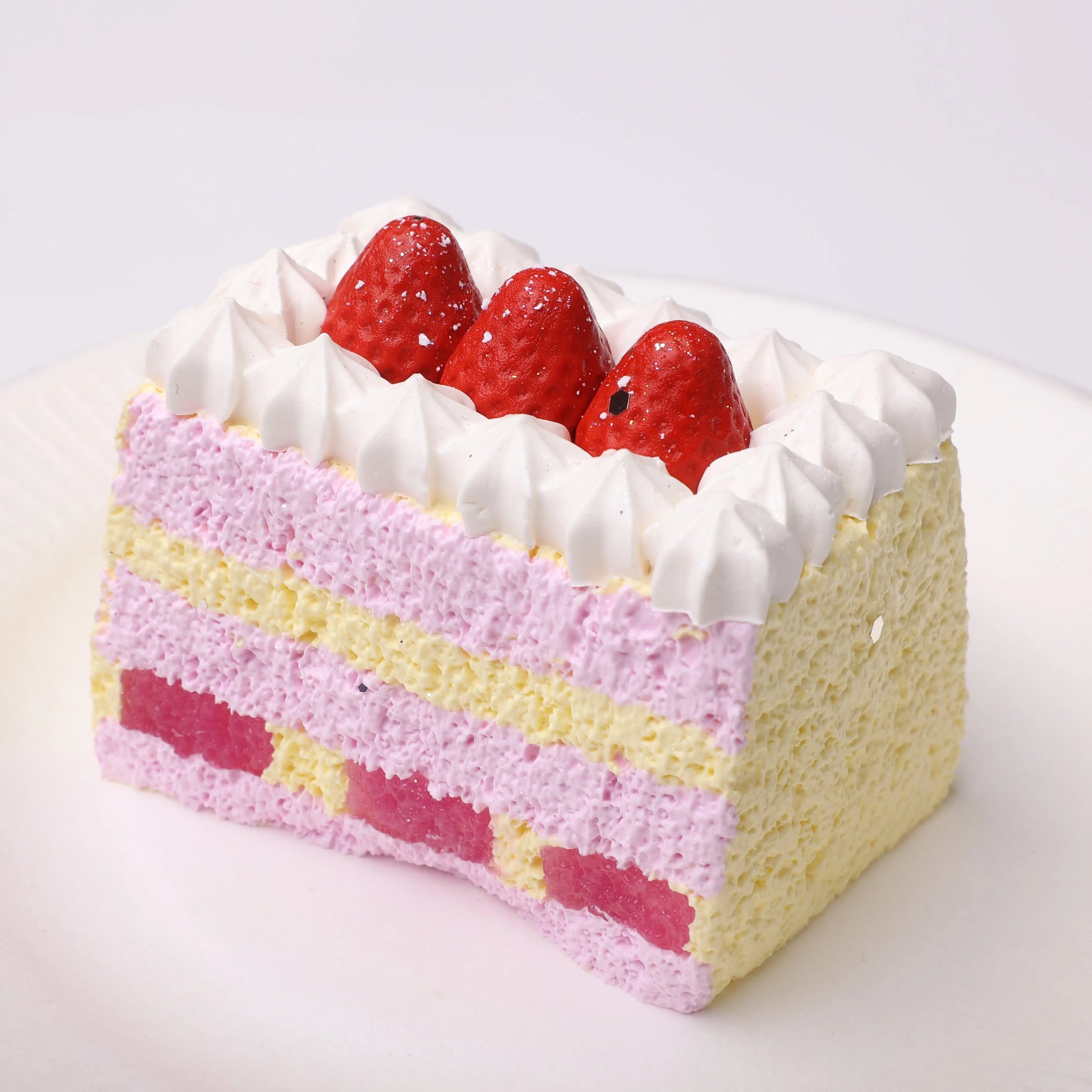 【CT222】Strawberry Striped Square Cake Squishy Toy CREAMY TREE
