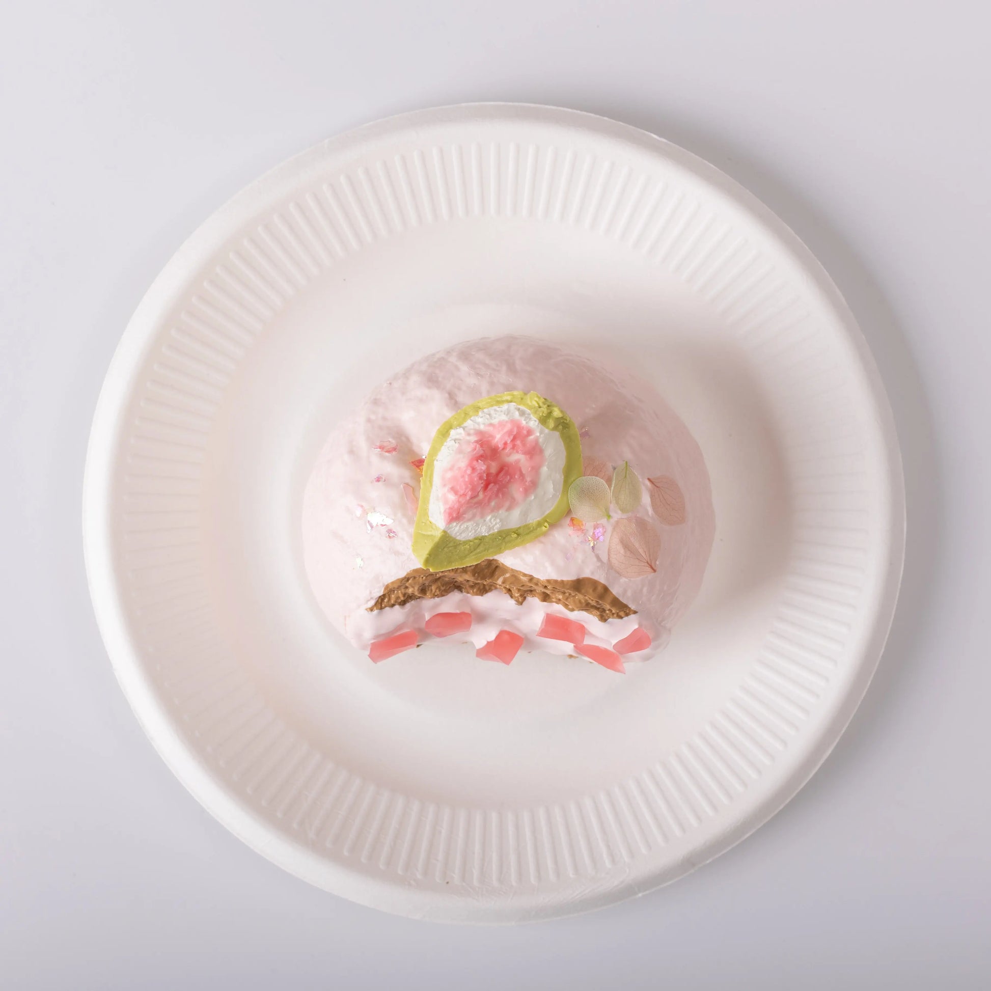 Top view of Creamy Tree Fig Cream Puff Squishy Toy