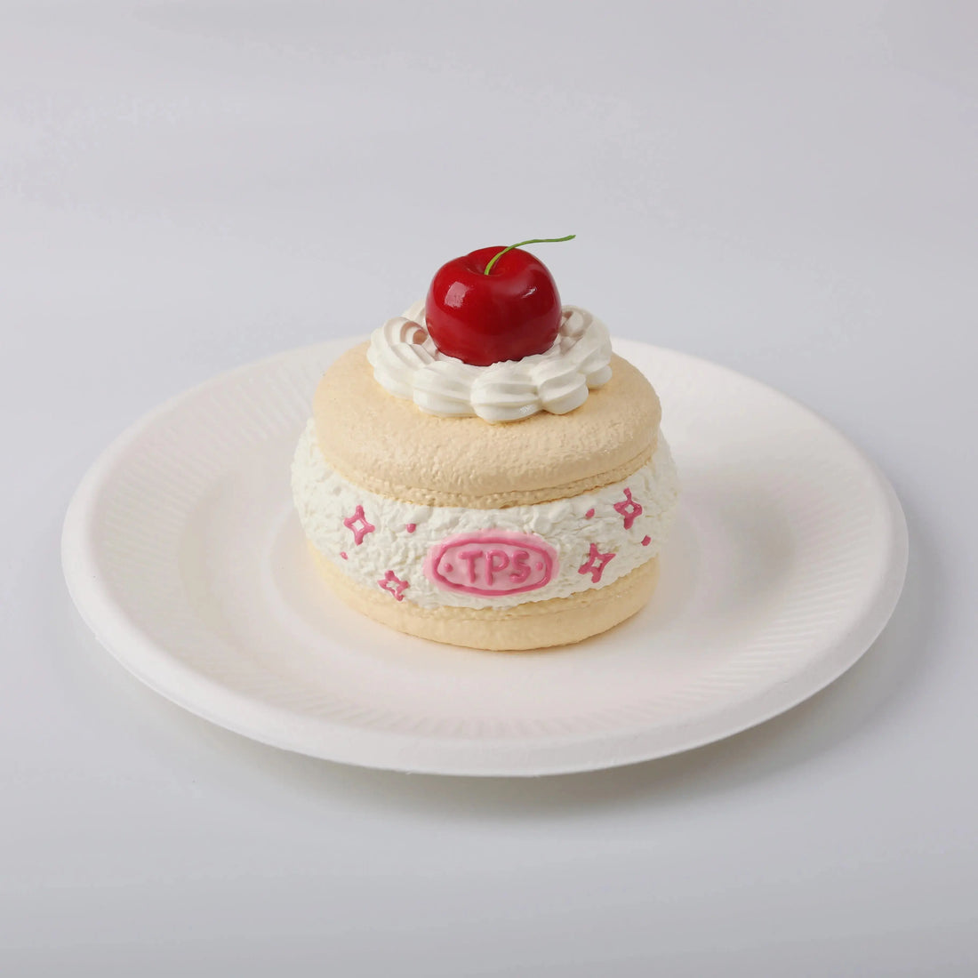 Cherry Macaron Cake Squishy Toy