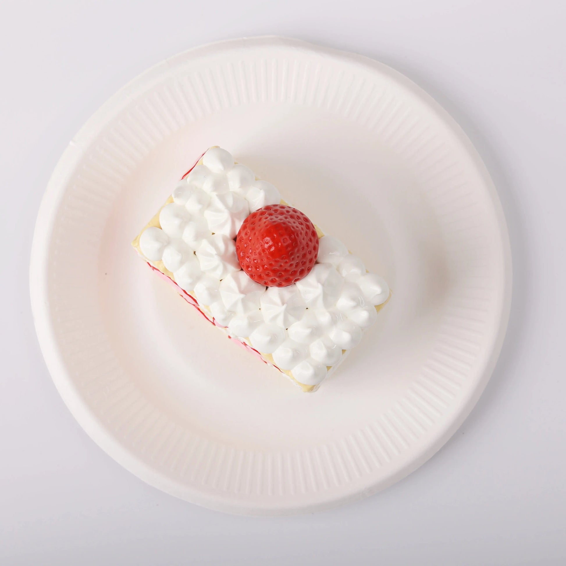 Top view of Creamy Tree Strawberry Filled Cake Squishy Toy