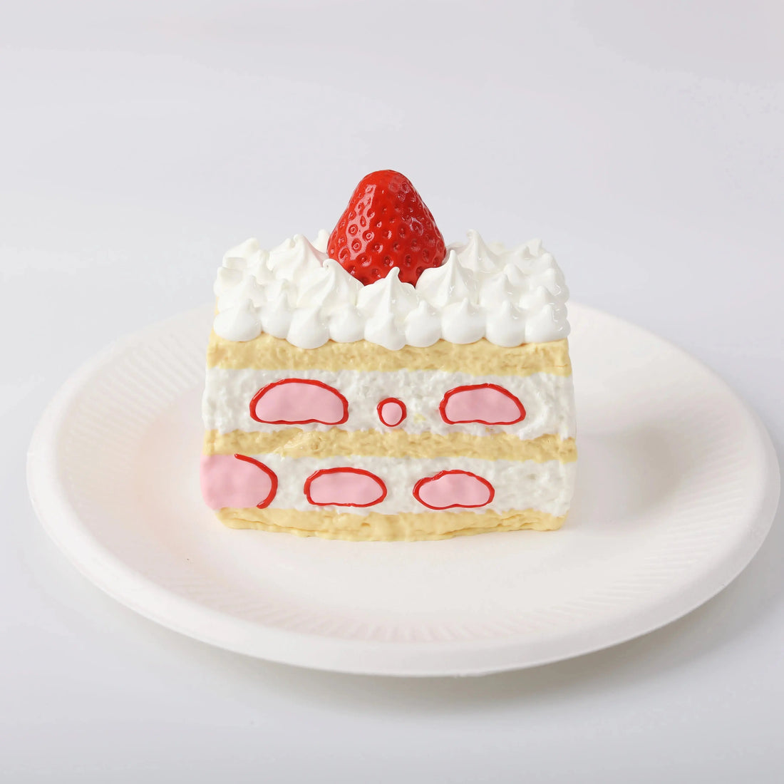 Strawberry Filled Cake Squishy Toy