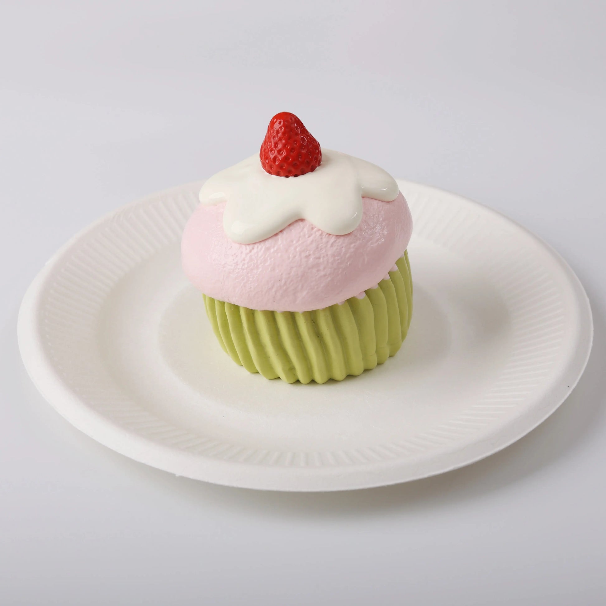 front view of Creamy Tree P-Green Cupcake Squishy Toy