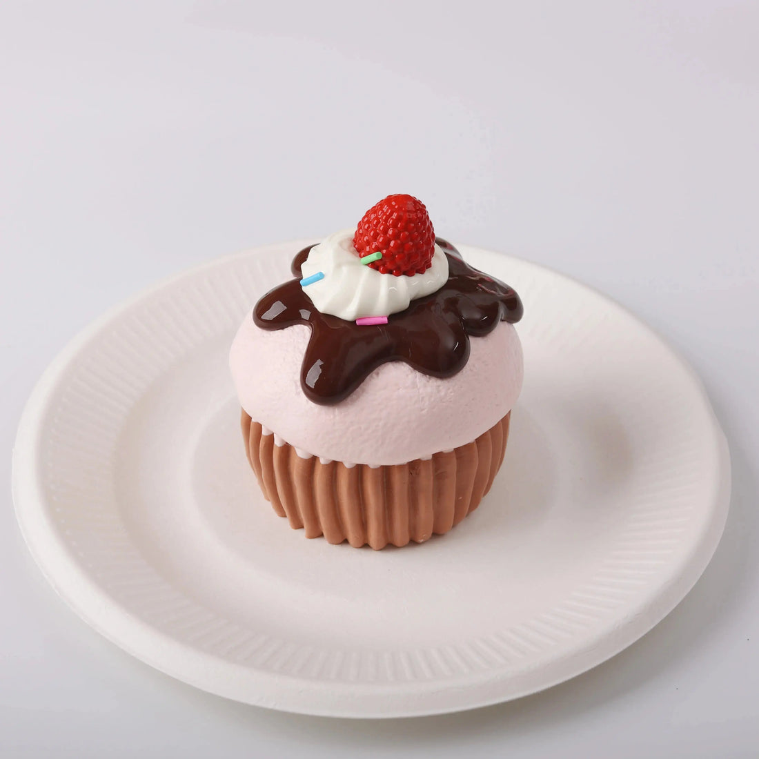 P-Brown Cupcake Squishy Toy