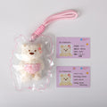 Lily bear squishy toy with her ID cards