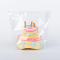 Side view of SpongeBob B-Day Cake food squishy toy