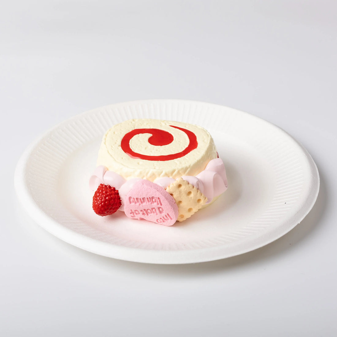 Creamy Tree Red Berry Swiss Roll Squishy Toy