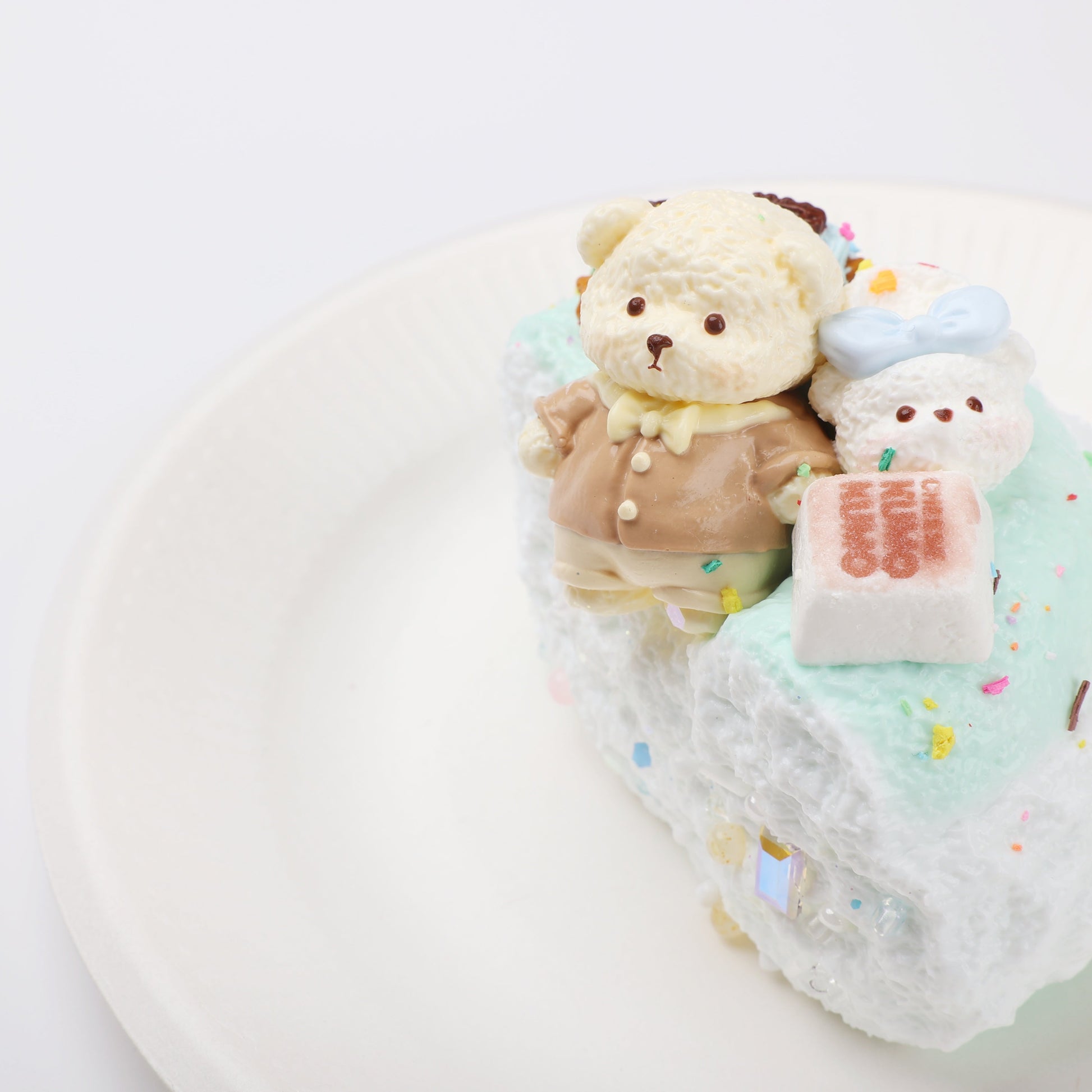 Details of Bear Wedding Cake (Bridegroom Bear) Squishy Toy CREAMY TREE