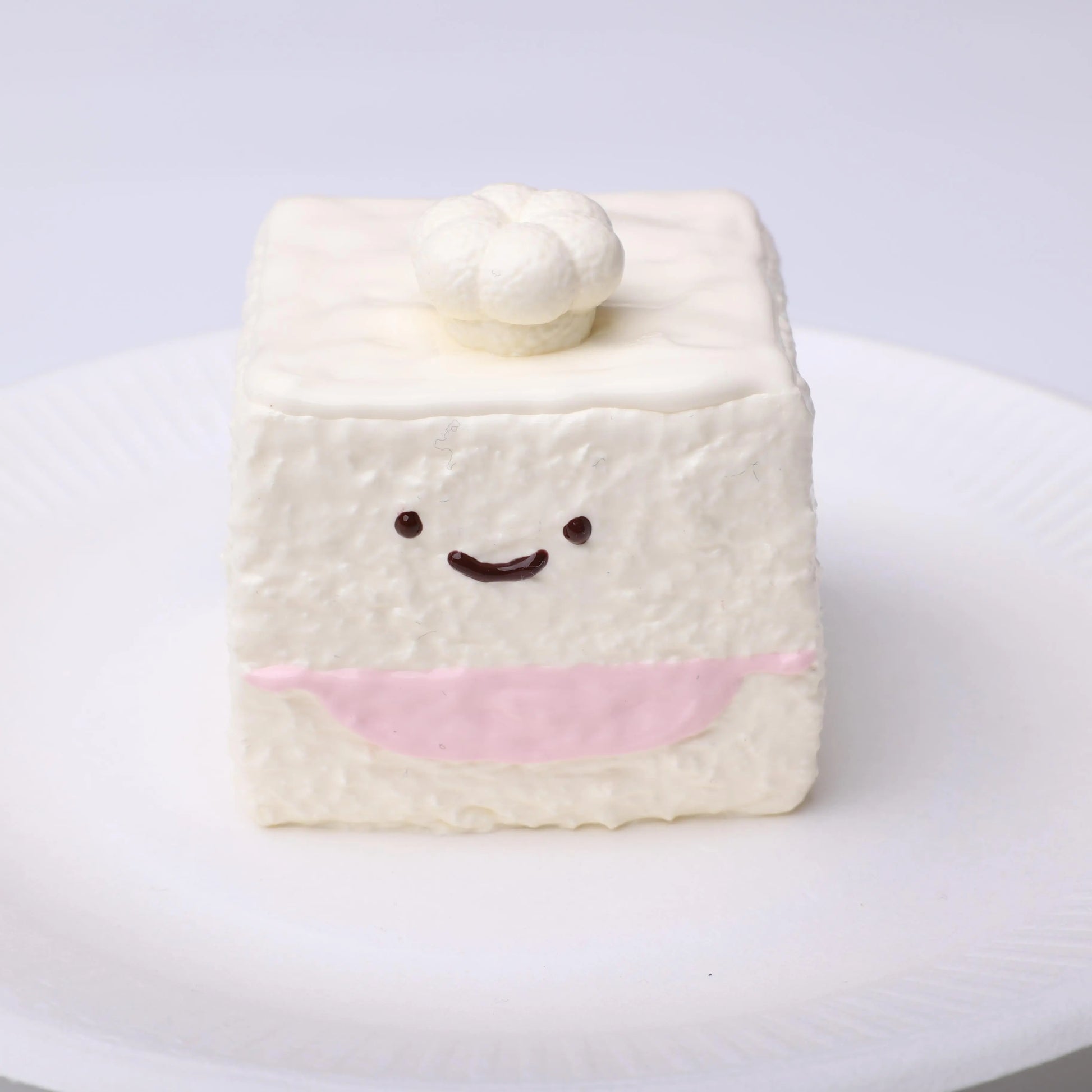 White Cube Sugar Chef Squishy Toy CREAMY TREE
