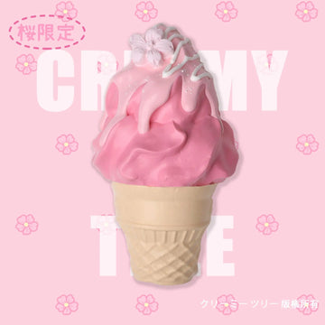 【CT190】크리미트리 연분홍 아와유키 - 벚꽃 스퀴시 말랑이 장난감