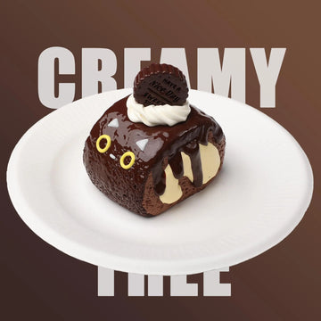 Black Cat Swiss Roll Squishy Toy