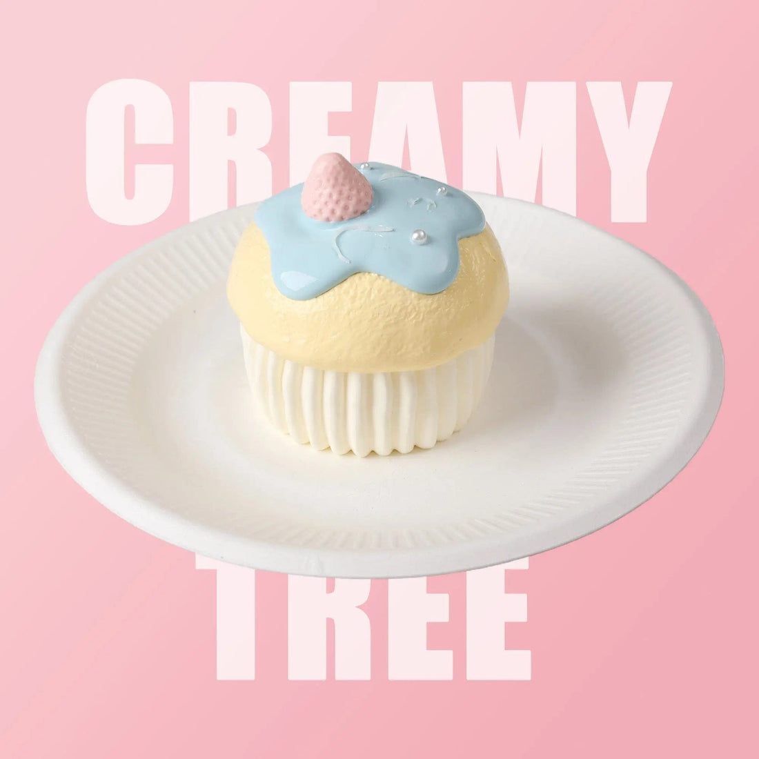 CREAMY TREE Blue Cupcake Squishy Toy