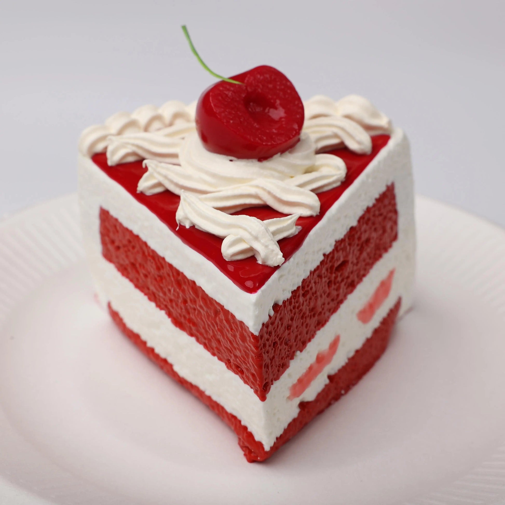 CREAMY TREE Cherry Red Berry Slice Cake Squishy Toy