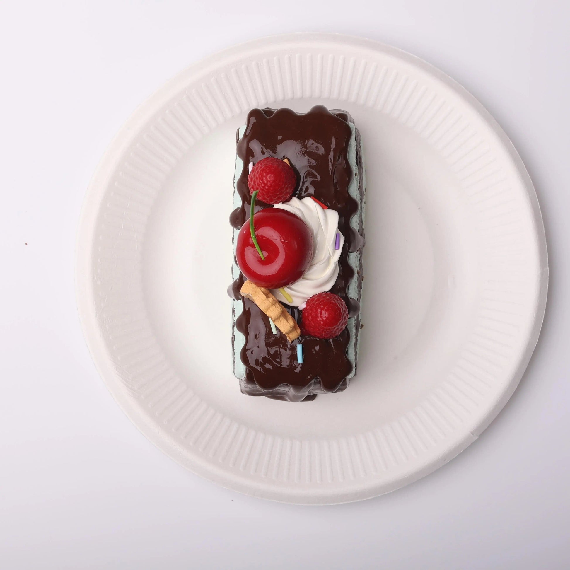 CREAMY TREE Cherry Roll Cake Squishy Toy