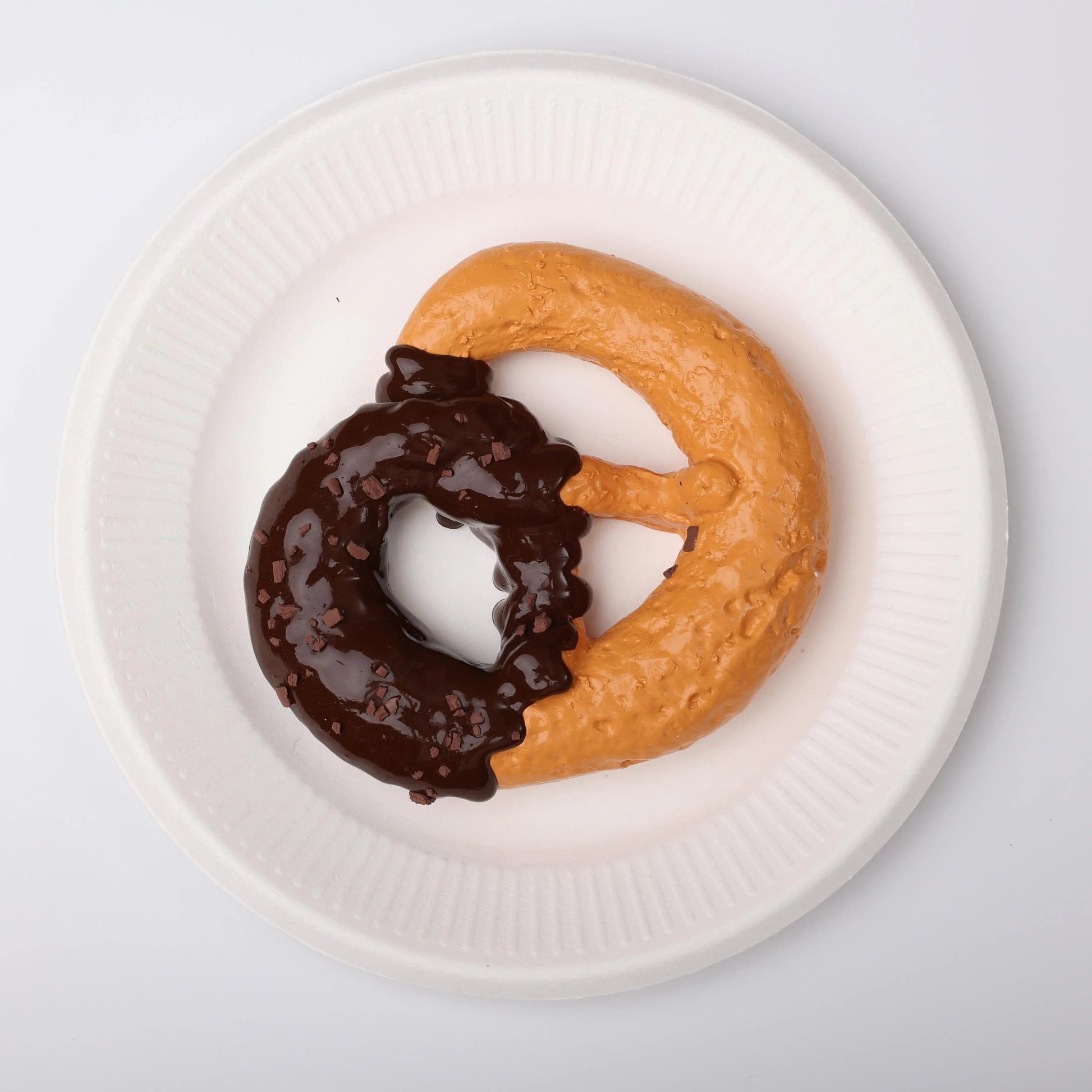 CREAMY TREE Chocolate Pretzel Bun Squishy Toy